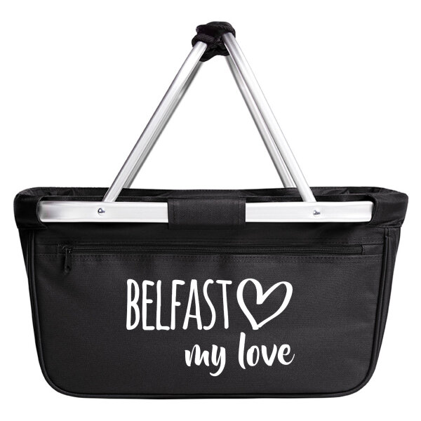 Einkaufskorb Belfast my love 20 Liter Tragekorb Black
