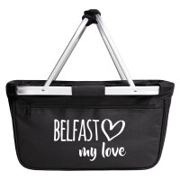Einkaufskorb Belfast my love 20 Liter Tragekorb Black