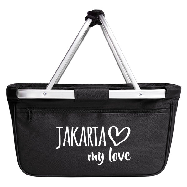 Einkaufskorb Jakarta my love 20 Liter Tragekorb Black
