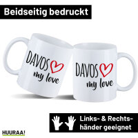 Kaffeetasse Davos my love 330ml