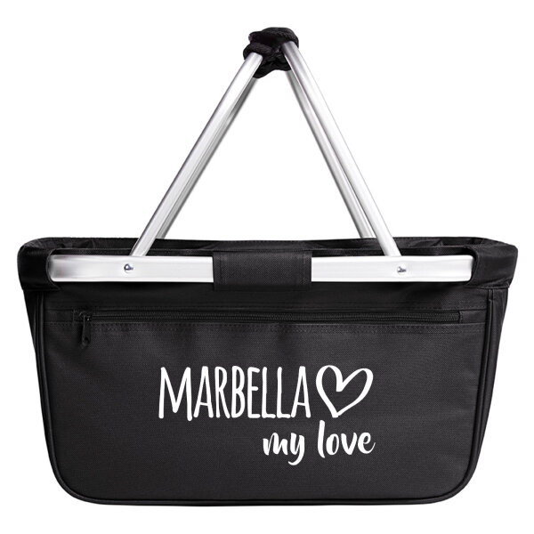 Einkaufskorb Marbella my love 20 Liter Tragekorb Black