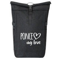 Kurierrucksack Ponce my love 30-44 Liter Black Melange