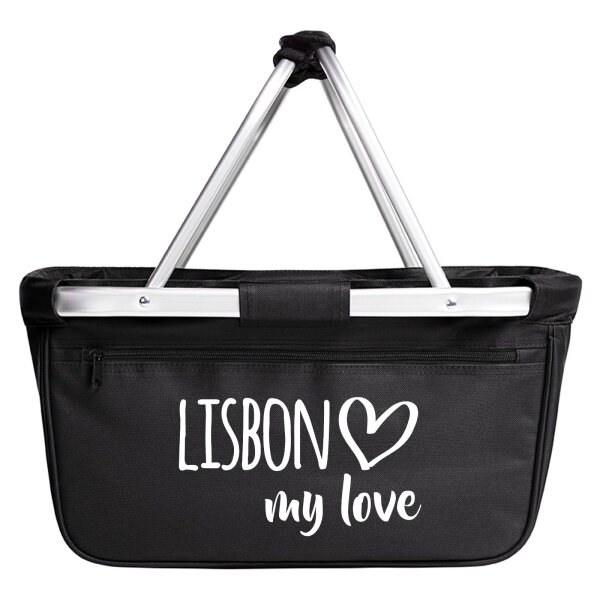 Einkaufskorb Lisbon my love 20 Liter Tragekorb Black