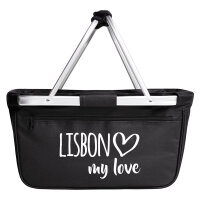 Einkaufskorb Lisbon my love 20 Liter Tragekorb Black