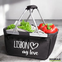 Einkaufskorb Lisbon my love 20 Liter Tragekorb Black