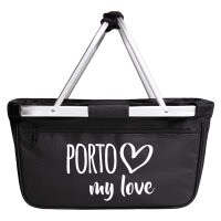 Einkaufskorb Porto my love 20 Liter Tragekorb Black