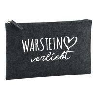 Kulturbeutel Warstein verliebt 1 Liter Filz Charcoal Kosmetiktasche