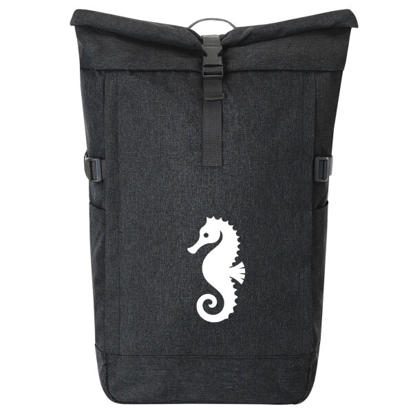 Kurierrucksack Seepferdchen Silhouette 30-44 Liter Black Melange