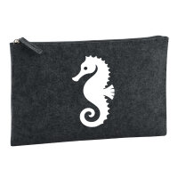 Kulturbeutel Seepferdchen Silhouette 1 Liter Filz...