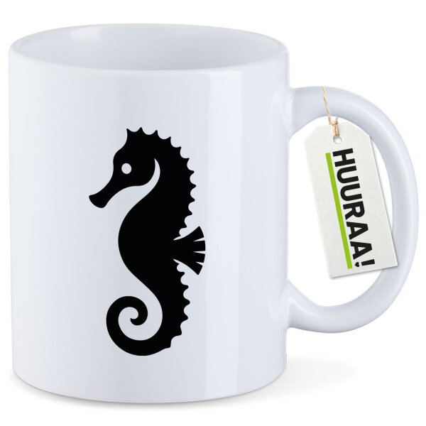 Kaffeetasse Seepferdchen Silhouette 330ml