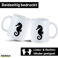 Kaffeetasse Seepferdchen Silhouette 330ml