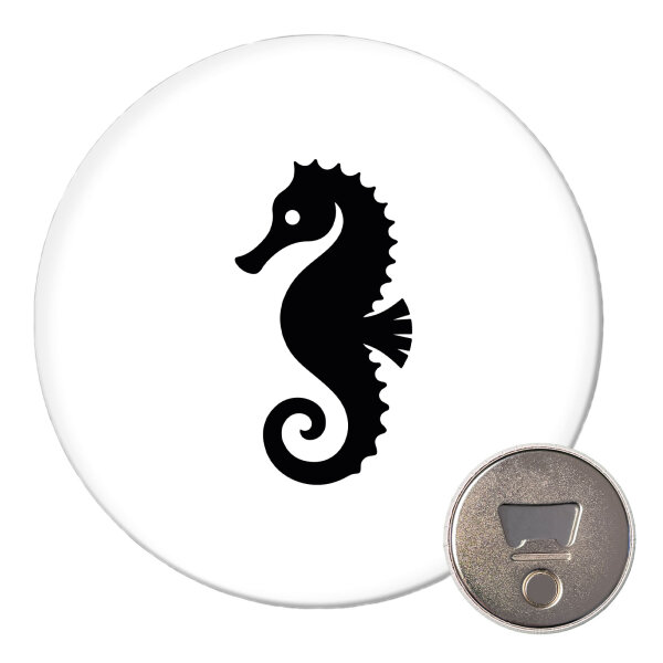 Magnet Seepferdchen Silhouette 59mm Kühlschrankmagnet Flaschenöffner