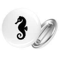 Button Seepferdchen Silhouette Anstecker