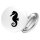 Button Seepferdchen Silhouette Anstecker