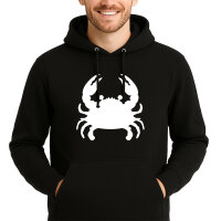 Unisex Hoodie Krabbe Silhouette Größe S-3XL