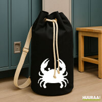 Seesack Krabbe Silhouette 20 Liter Rucksack Black