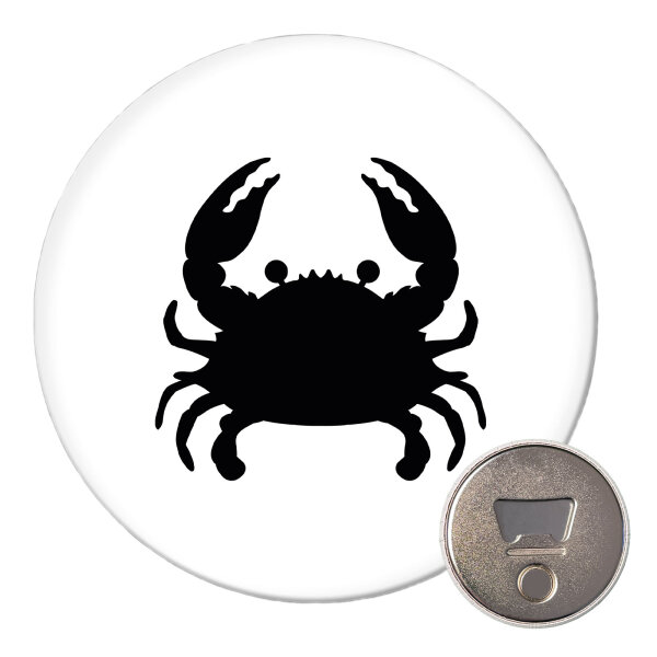 Magnet Krabbe Silhouette 59mm Kühlschrankmagnet Flaschenöffner