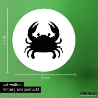Aufkleber Krabbe Silhouette 10cm Sticker