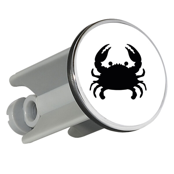 Waschbeckenstöpsel Krabbe Silhouette 4cm Abflussstopfen