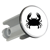 Waschbeckenstöpsel Krabbe Silhouette 4cm Abflussstopfen