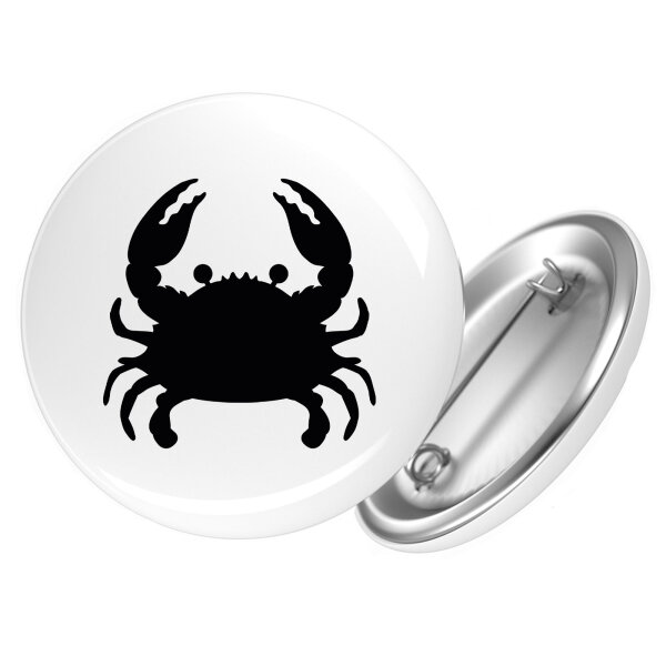 Button Krabbe Silhouette Anstecker