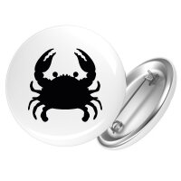 Button Krabbe Silhouette Anstecker