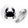 Button Krabbe Silhouette Anstecker