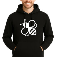 Unisex Hoodie Biene Silhouette Größe S-3XL