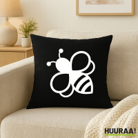 Kissen Biene Silhouette 40x40cm