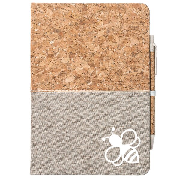 Notizbuch Biene Silhouette 80 Blatt inkl. Kugelschreiber