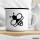 Emaille Tasse Biene Silhouette 300ml Vintage Emaille Becher
