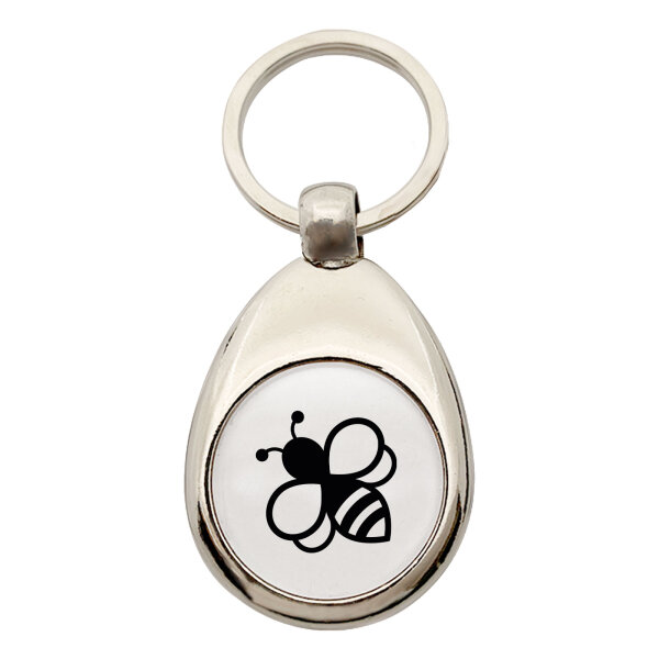 Schlüsselanhänger Biene Silhouette