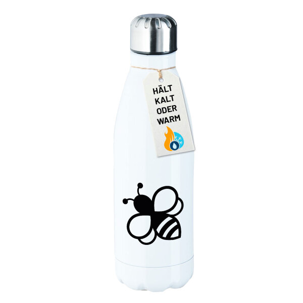 Edelstahl-Trinkflasche Biene Silhouette 500ml Wasserflasche