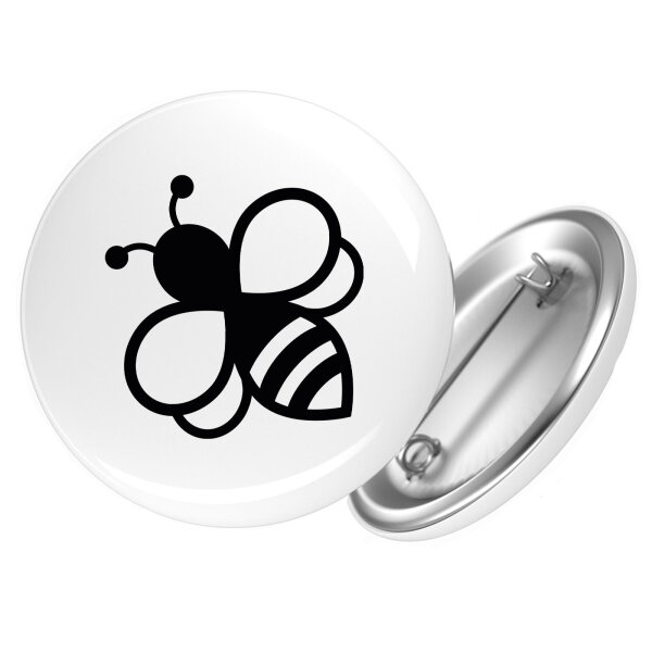 Button Biene Silhouette Anstecker
