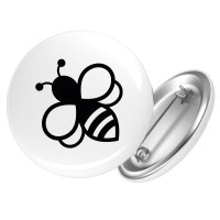 Button Biene Silhouette Anstecker