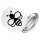 Button Biene Silhouette Anstecker