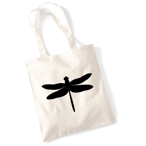 Jutebeutel Libelle Silhouette 10 Liter