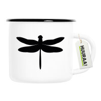 Emaille Tasse Libelle Silhouette 300ml Vintage Emaille...