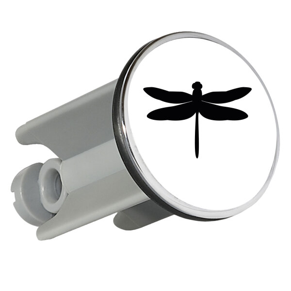 Waschbeckenstöpsel Libelle Silhouette 4cm Abflussstopfen