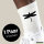 Socken Libelle Silhouette Größe 37/46 White Motiv Tennissocken