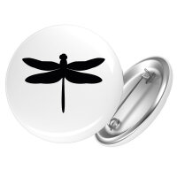 Button Libelle Silhouette Anstecker