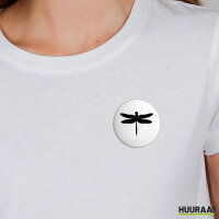 Button Libelle Silhouette Anstecker