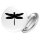 Button Libelle Silhouette Anstecker
