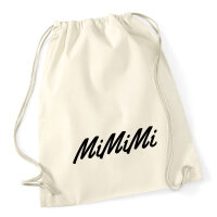 Turnbeutel Mimimi Schriftzug 12 Liter