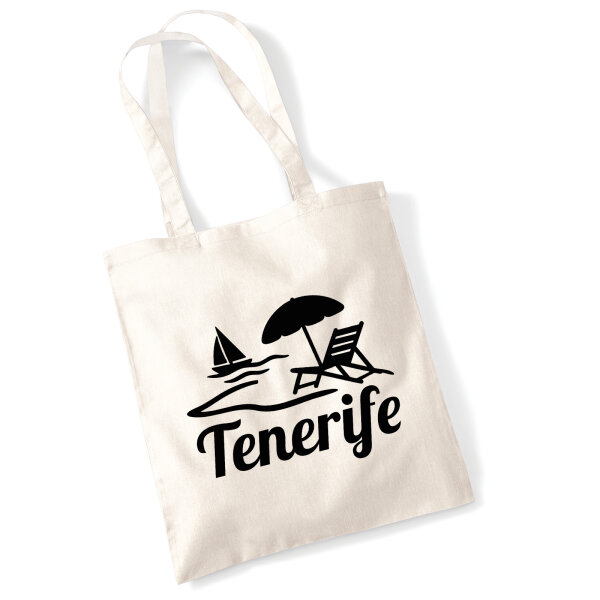Jutebeutel Tenerife Inselmotiv Spanien 10 Liter