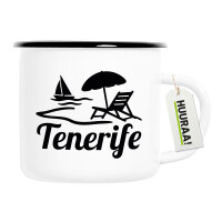 Emaille Tasse Tenerife Inselmotiv Spanien 300ml Vintage...