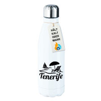 Edelstahl-Trinkflasche Tenerife Inselmotiv Spanien 500ml...