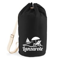 Seesack Lanzarote Inselmotiv Spanien 20 Liter Black