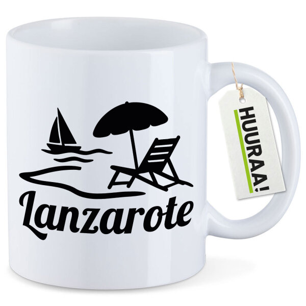 Kaffeetasse Lanzarote Inselmotiv Spanien 330ml