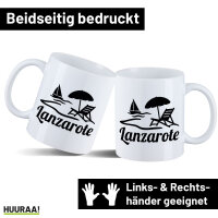 Kaffeetasse Lanzarote Inselmotiv Spanien 330ml